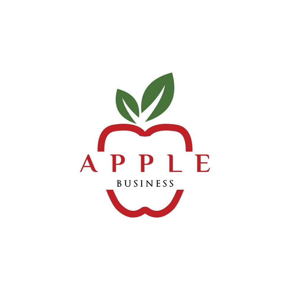 Apfel-Symbol-Logo-Design-Vorlage vektor