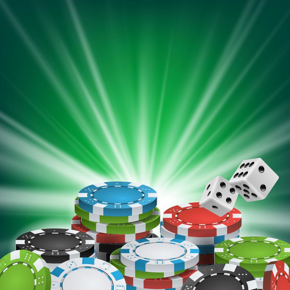 Poker-Poster-Vektor. Online-Poker-Glücksspiel-Casino-Reklameschild. jackpot-werbekonzeptillustration. vektor