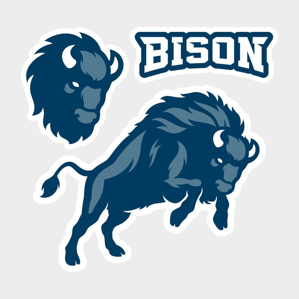 bison maskot vektor illustration design