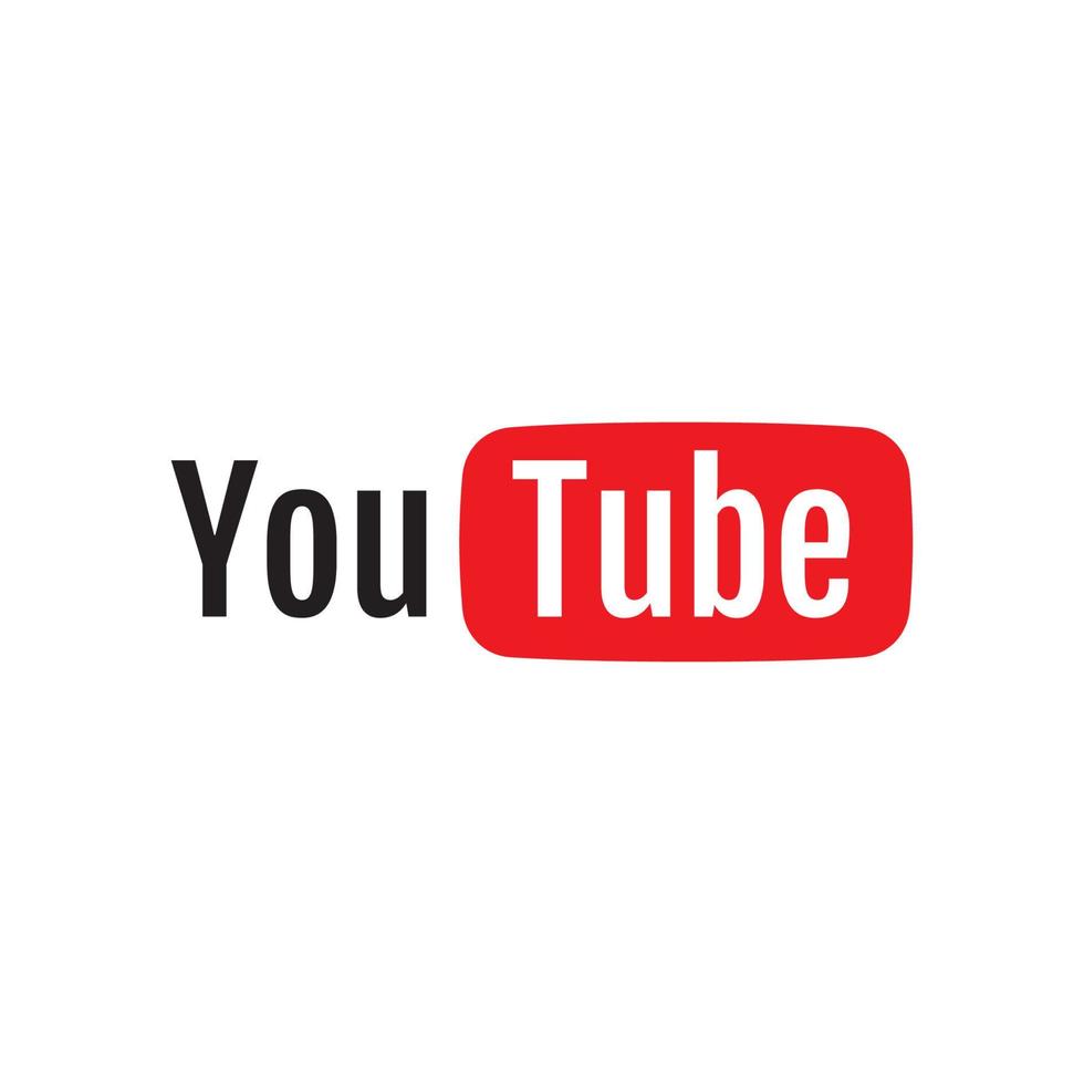 YouTube-Logo-Sammlung mit flachem Design vektor