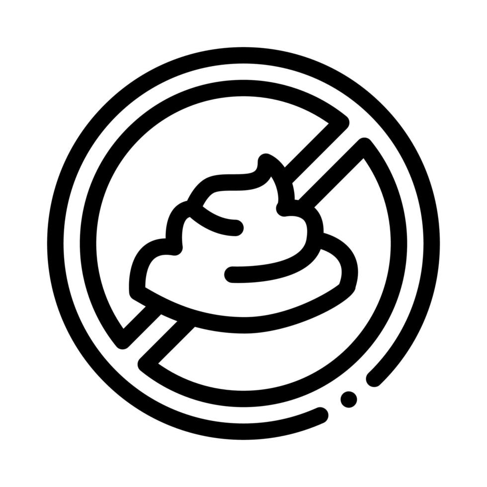 Mayonnaise-Verbot-Symbol-Vektor-Umriss-Illustration vektor