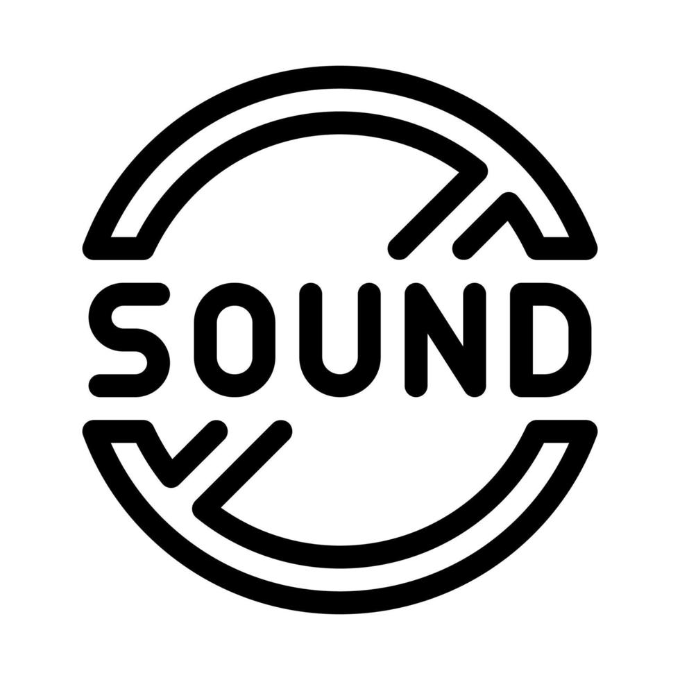 Sound-Verbot-Symbol-Vektor-Umriss-Illustration vektor