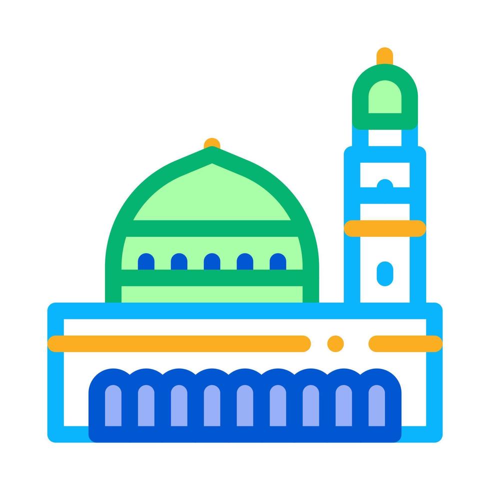 muslimische heilige stadt symbol vektor umriss illustration