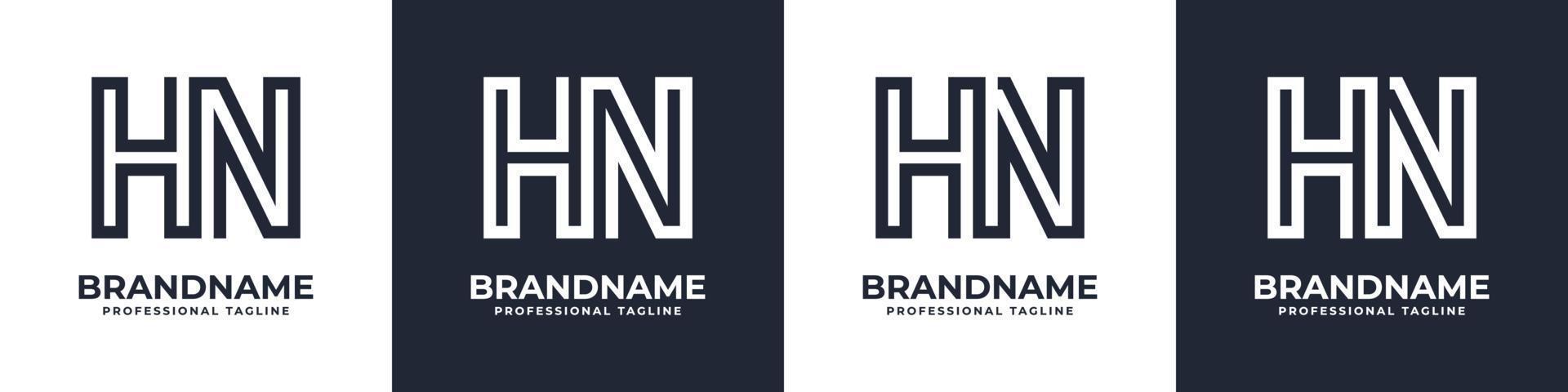 Buchstabe hn oder nh globales Technologie-Monogramm-Logo, geeignet für jedes Unternehmen mit hn- oder nh-Initialen. vektor