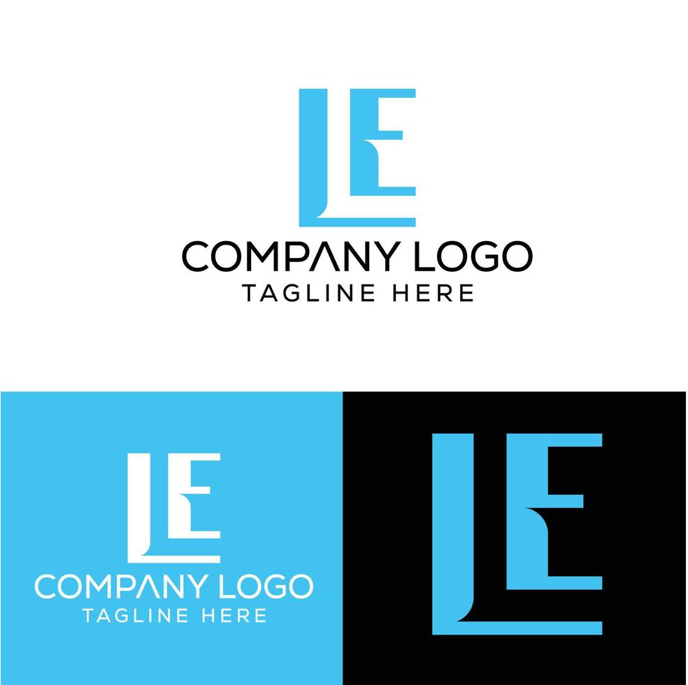 första brev le logotyp design monogram kreativ modern tecken symbol ikon vektor