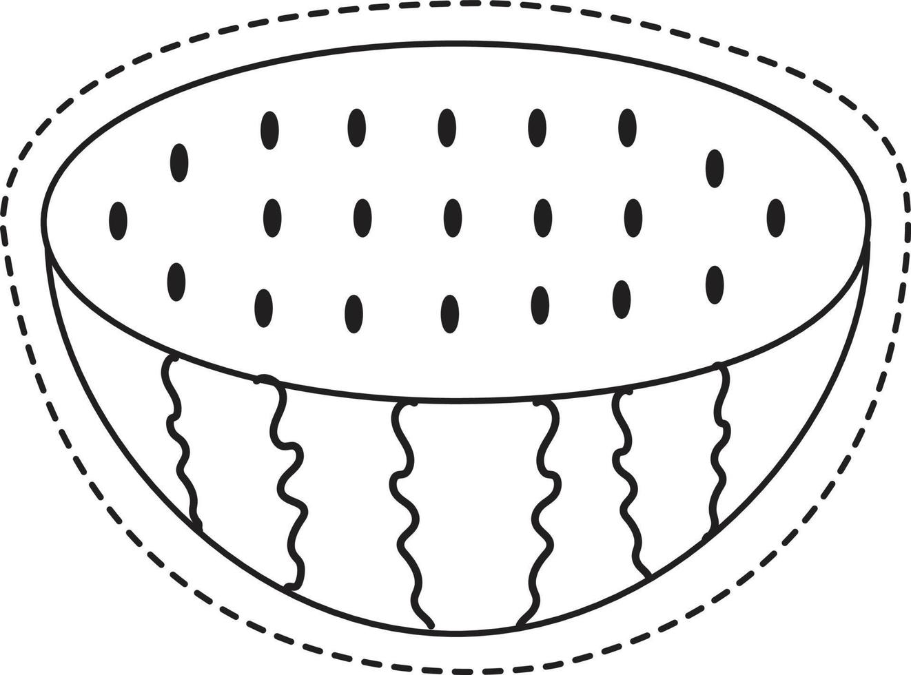 Scherenfähigkeiten für Früchte - Wassermelone vektor