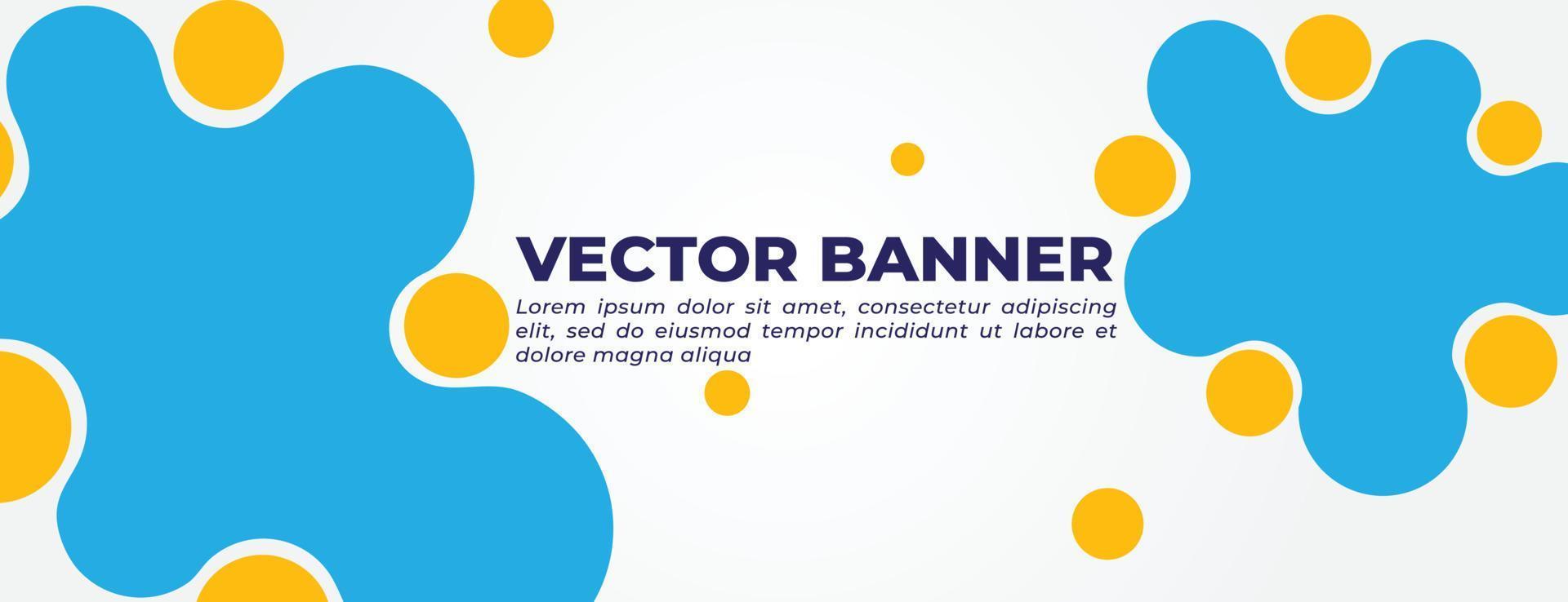 abstraktes Banner-Template-Design mit abgerundeter Form vektor