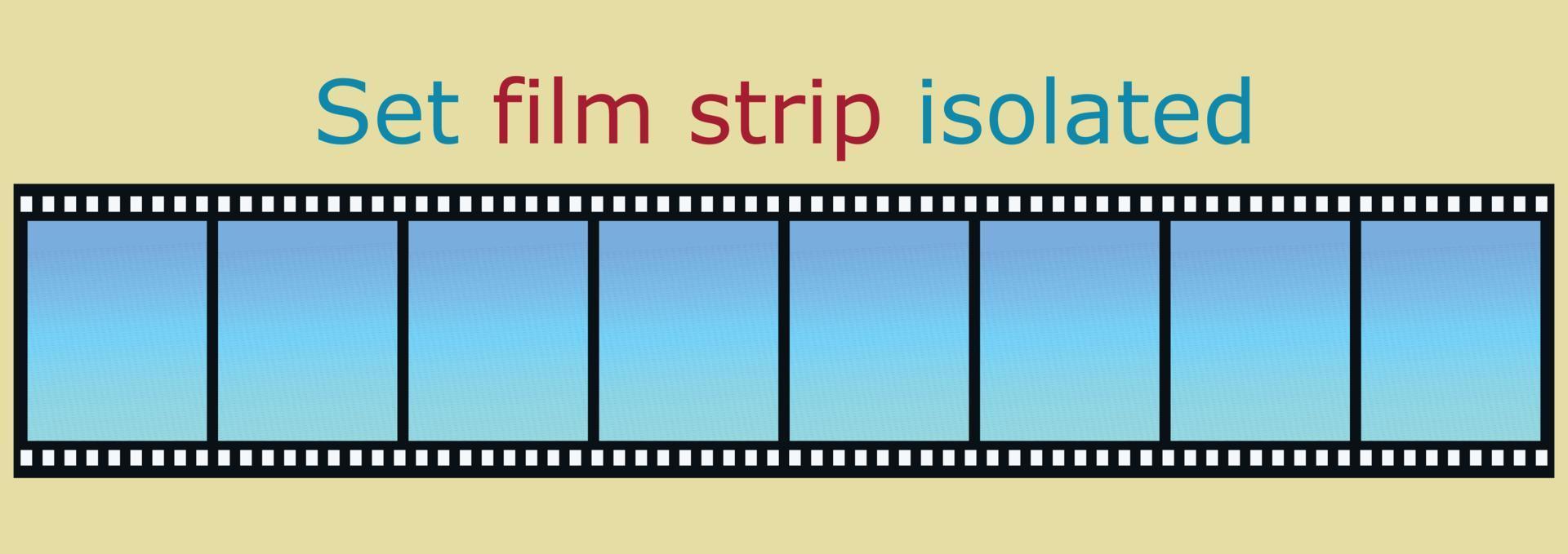 Filmstreifen isoliertes Vektorsymbol. Retro-Bild mit Filmstreifen-Symbol. Filmstreifenrolle. Videoband Fotofilmstreifen Rahmenvektor. vektor