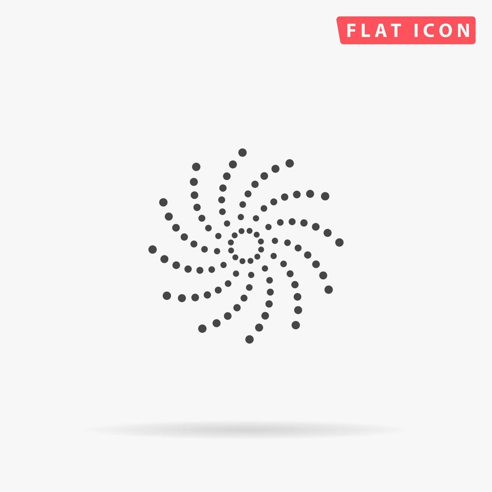 Phyllotaxis-Flachvektorsymbol. handgezeichnete designillustrationen. vektor