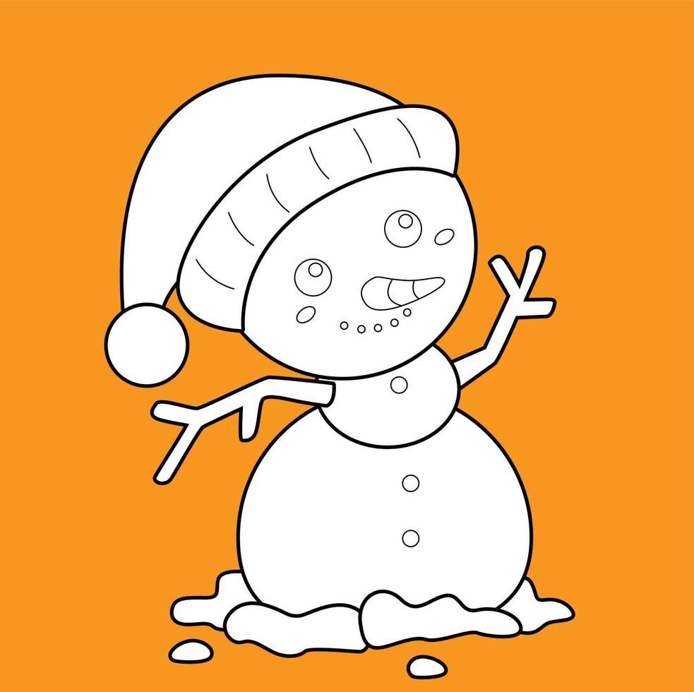 Weihnachten Schneemann Winter digitaler Stempel vektor