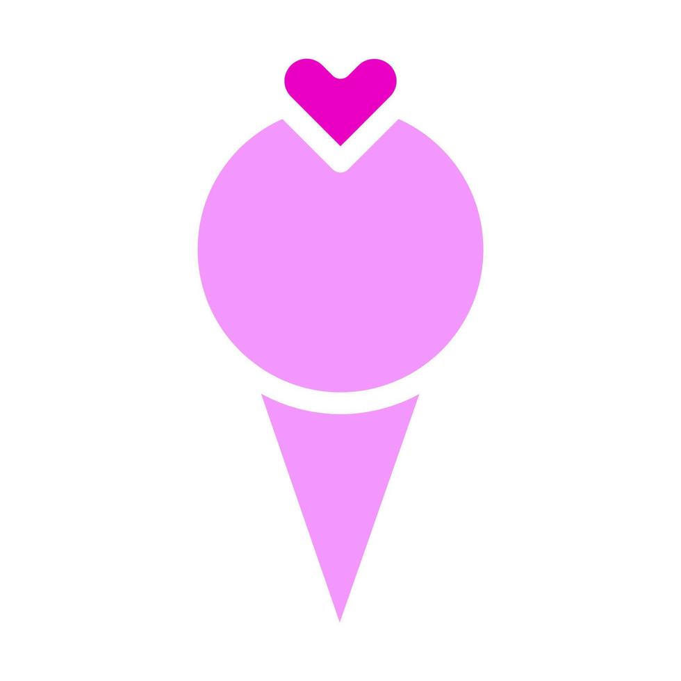 is grädde valentine ikon fast rosa stil illustration vektor och logotyp ikon perfekt.