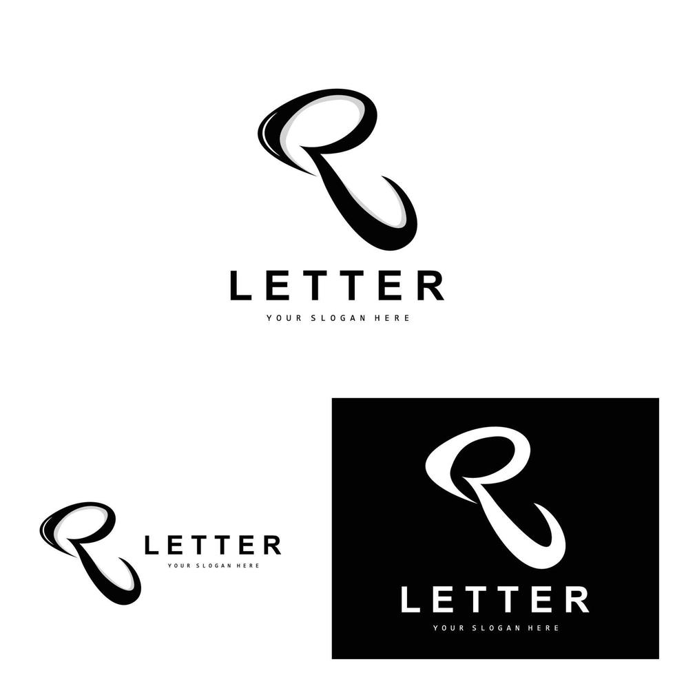 r brev logotyp, vektor alfabet symbol, design för varumärke logotyper med första brev