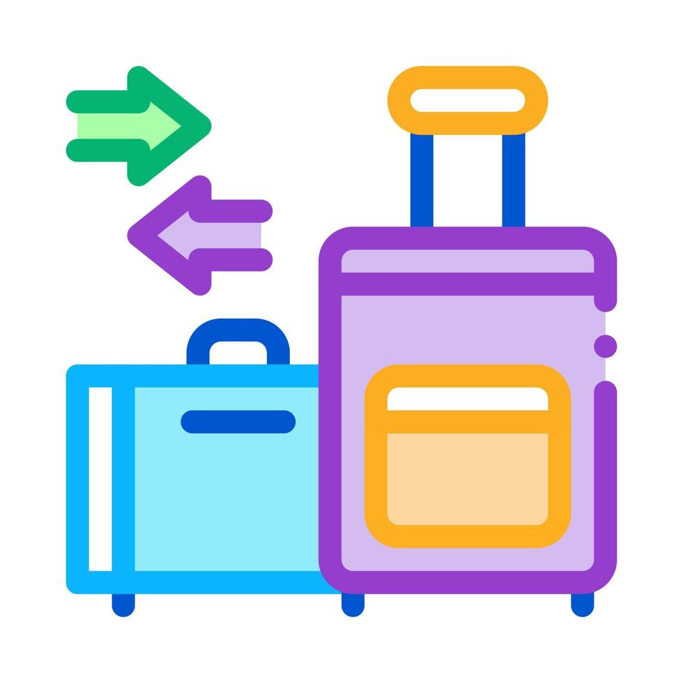 migration emigration bagage ikon vektor illustration