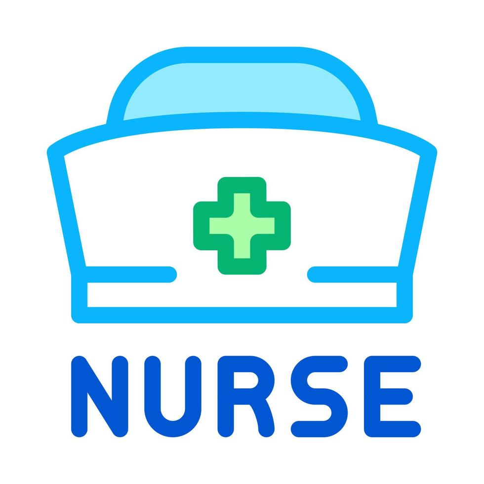 sjuksköterska hatt ikon vektor översikt illustration