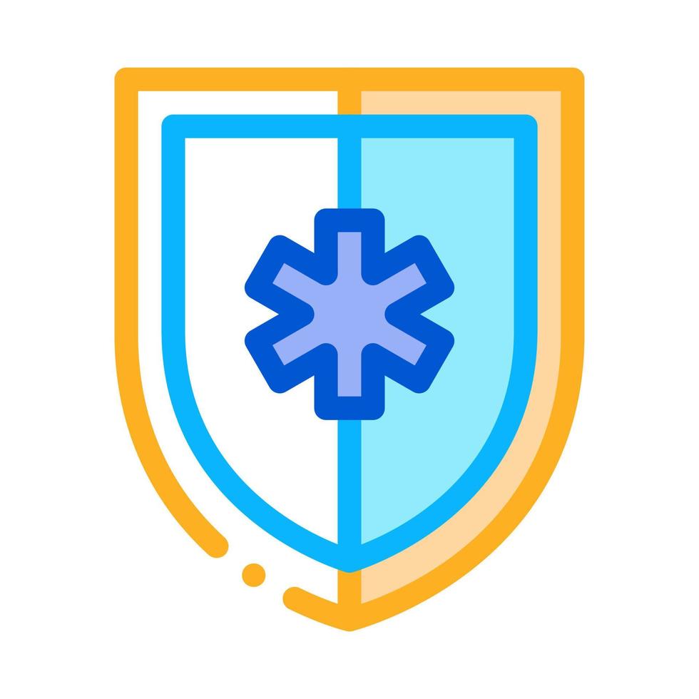 medicinsk skydd tecken ikon vektor översikt illustration