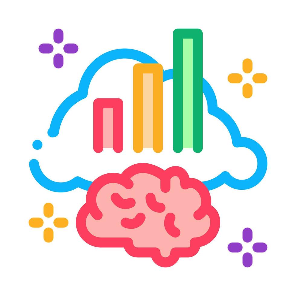 Brainstorming-Diagramm Symbol Vektor Umriss Illustration