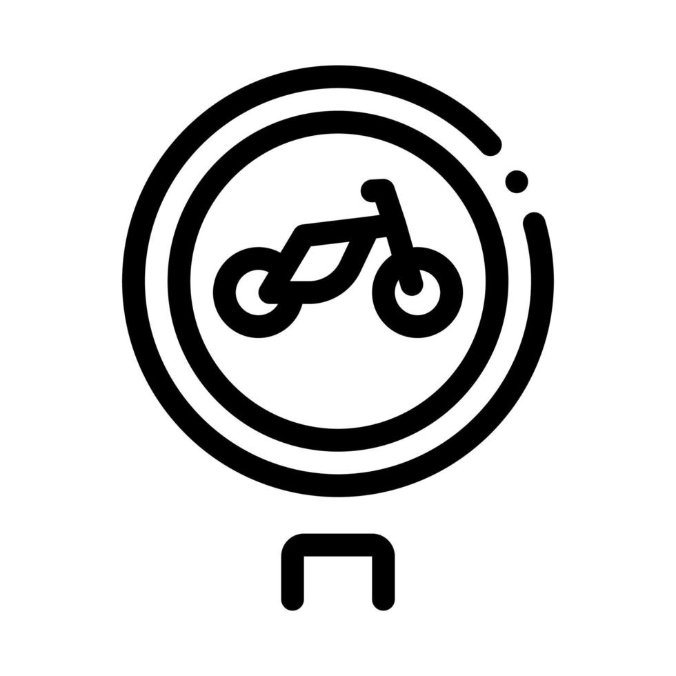 Straßenschild Fahrrad Symbol Vektor Umriss Illustration