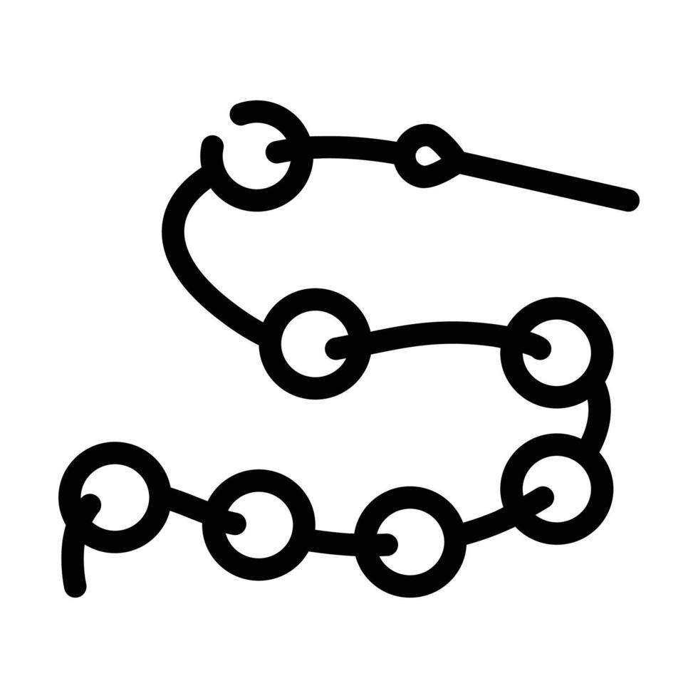 Perlen Dekoration Linie Symbol Vektor Illustration