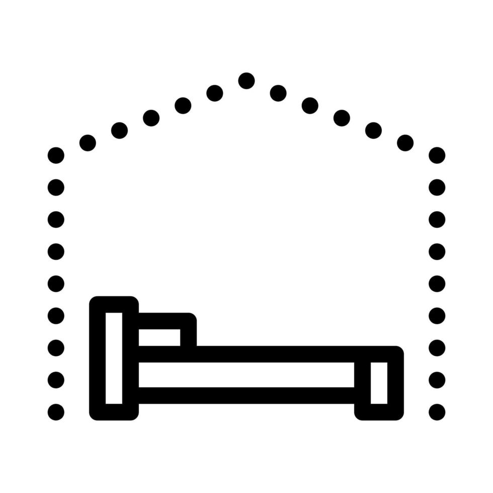 säng tak markis ikon vektor översikt illustration