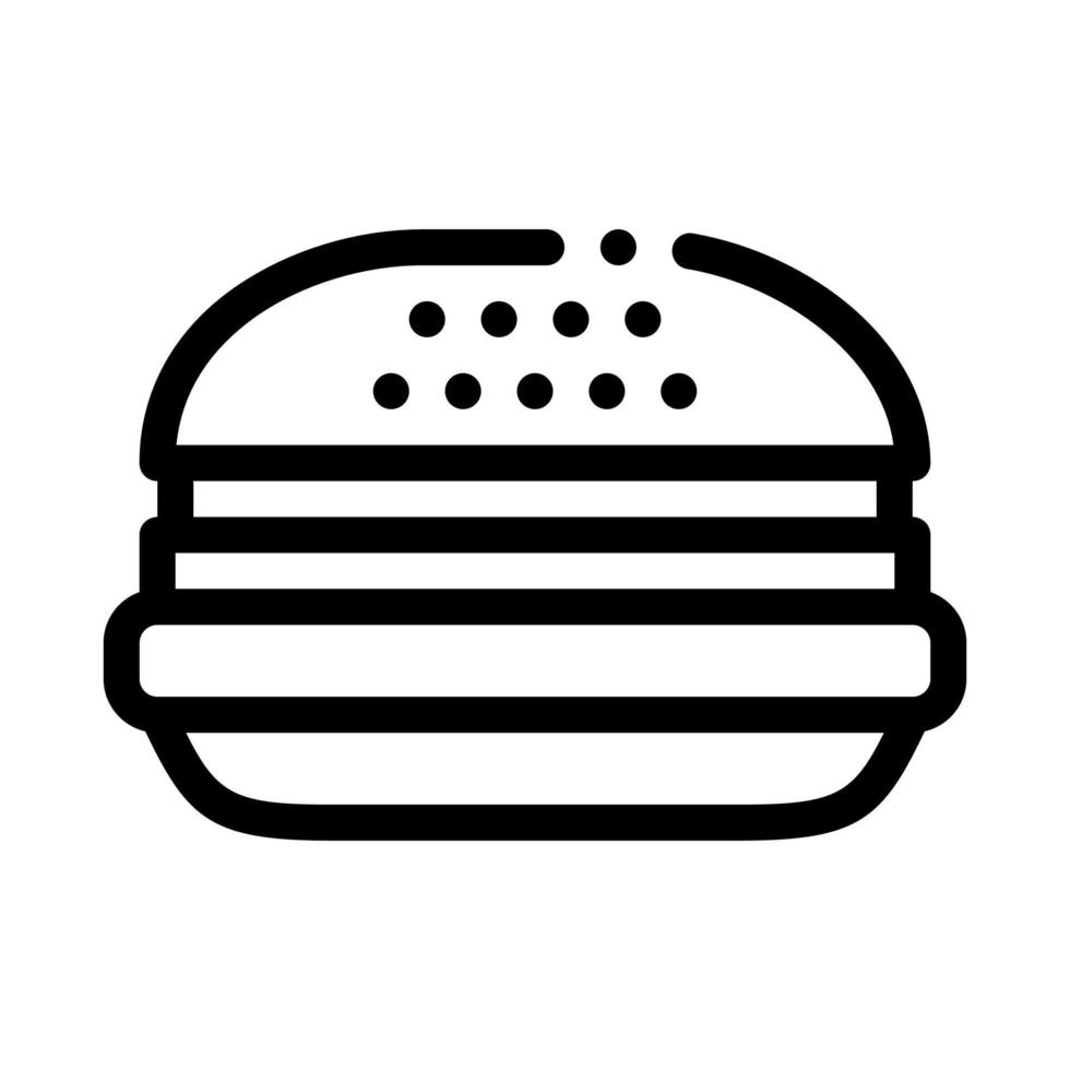 hamburgare mat ikon vektor översikt illustration