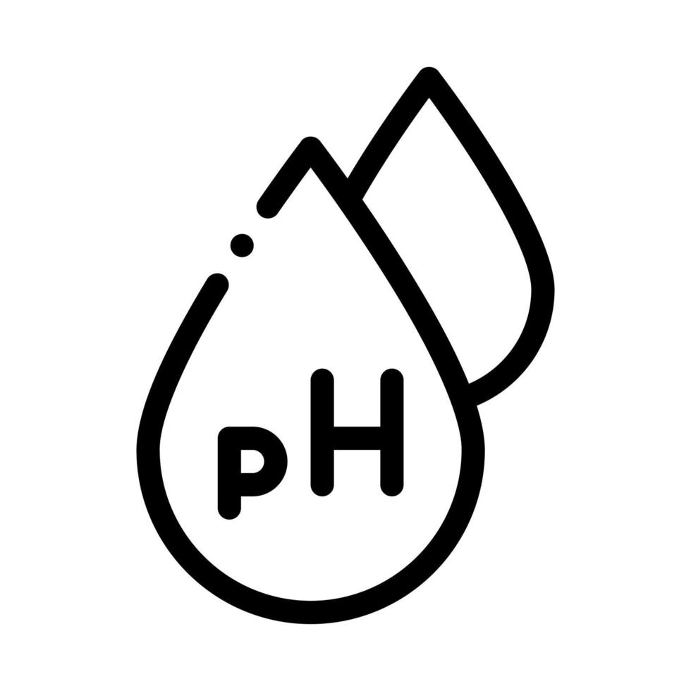 neutrale pH-Drop-Symbol-Vektor-Umriss-Illustration vektor