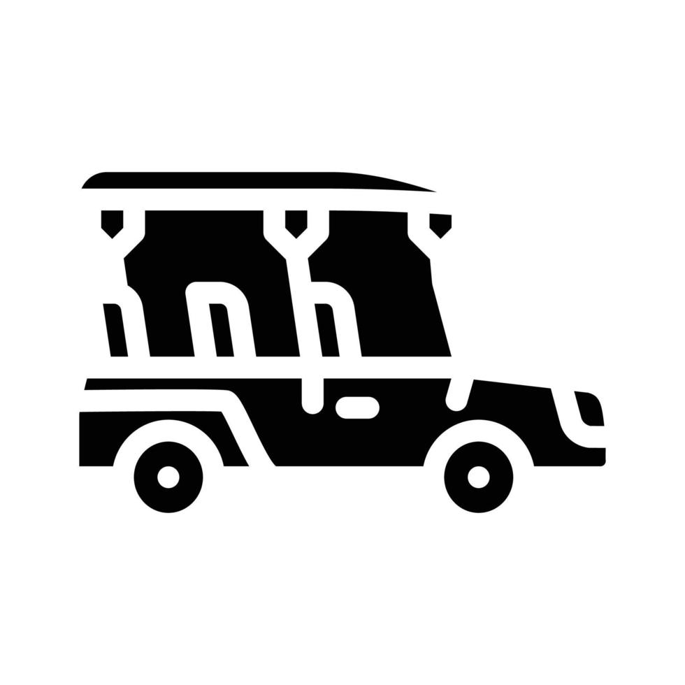 Safari-Auto-Glyphen-Symbol-Vektor-Illustration vektor