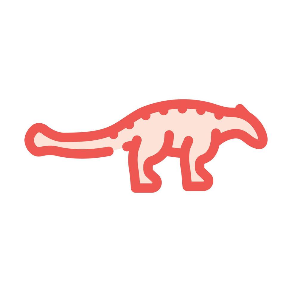 Ankylosaurus Dinosaurier Farbe Symbol Vektor Illustration Zeichen