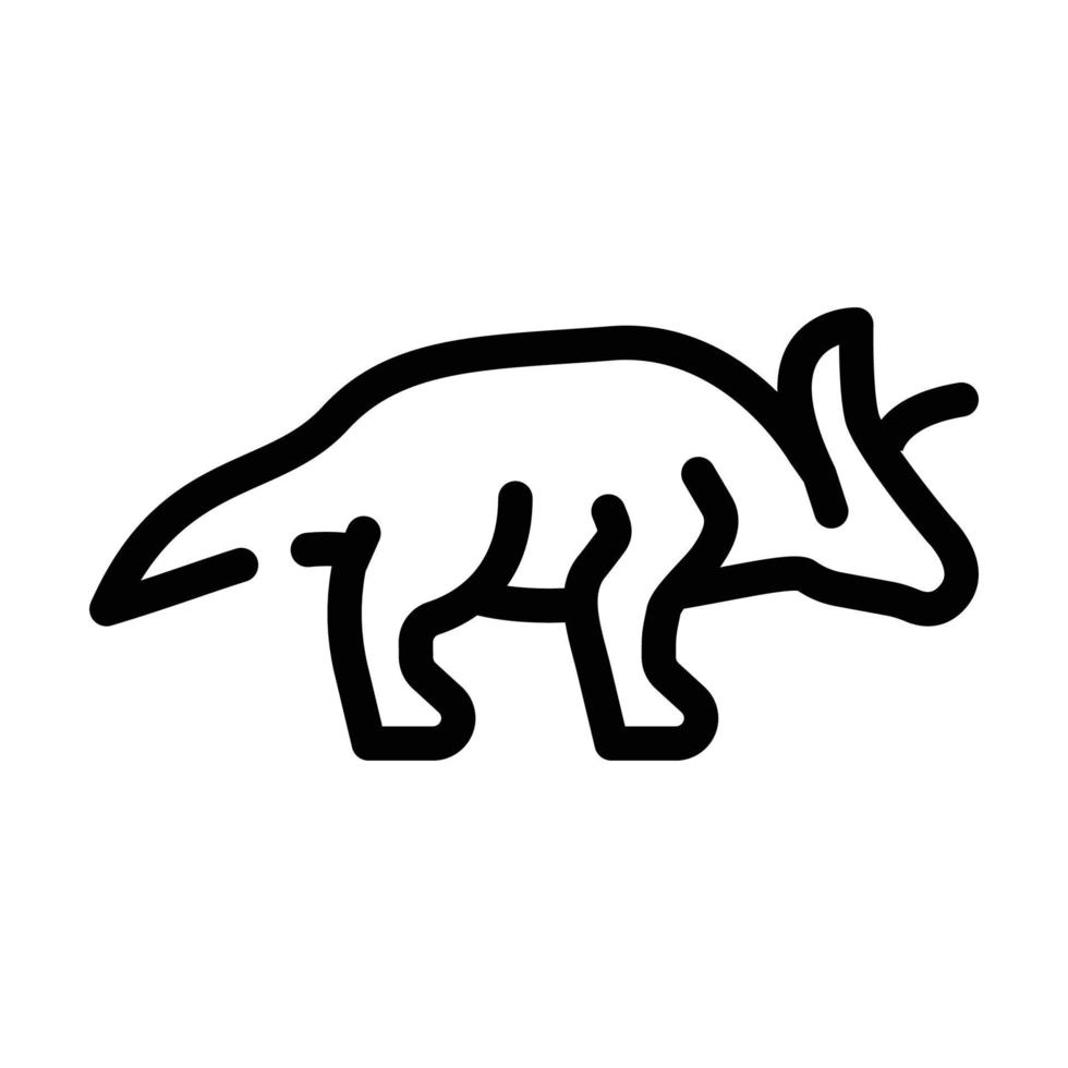 arrhinoceratops dinosaurier Symbol Leitung Vektor Illustration Zeichen