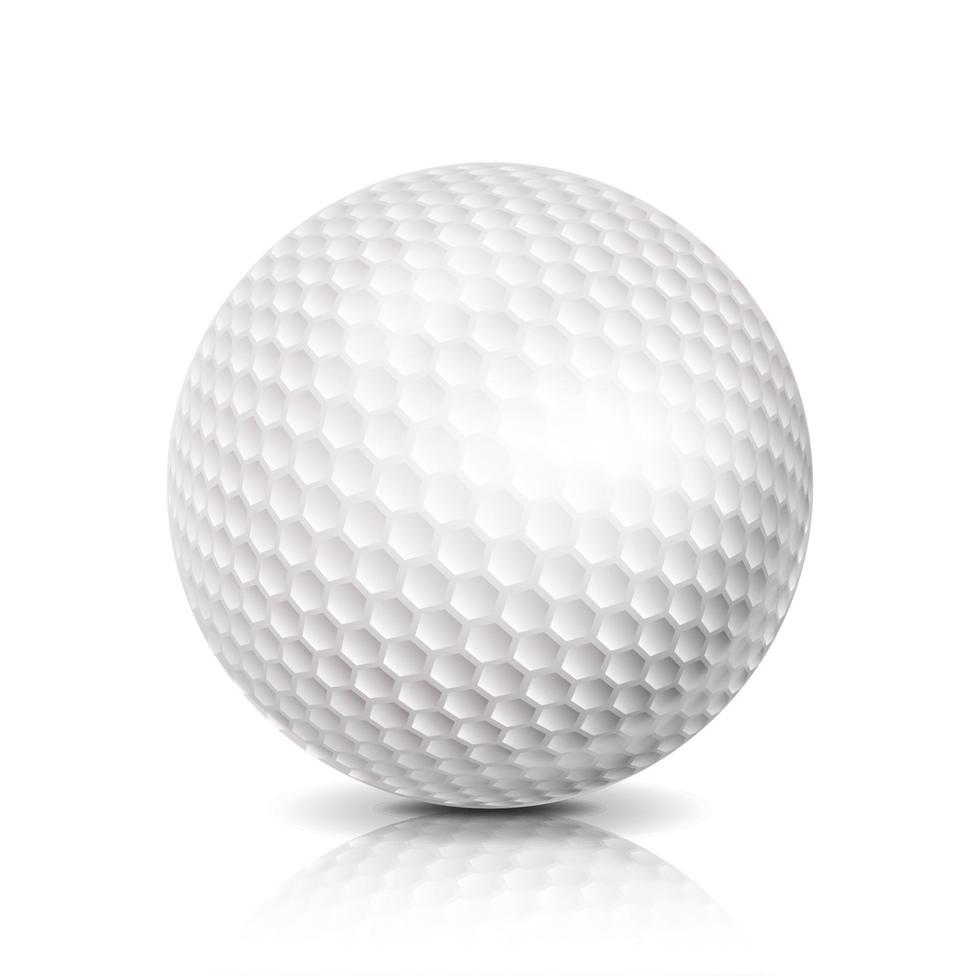 golf boll. 3d realistisk vektor illustration