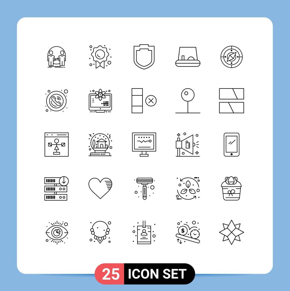 uppsättning av 25 modern ui ikoner symboler tecken för plats navigatör mark navigering trampa redigerbar vektor design element