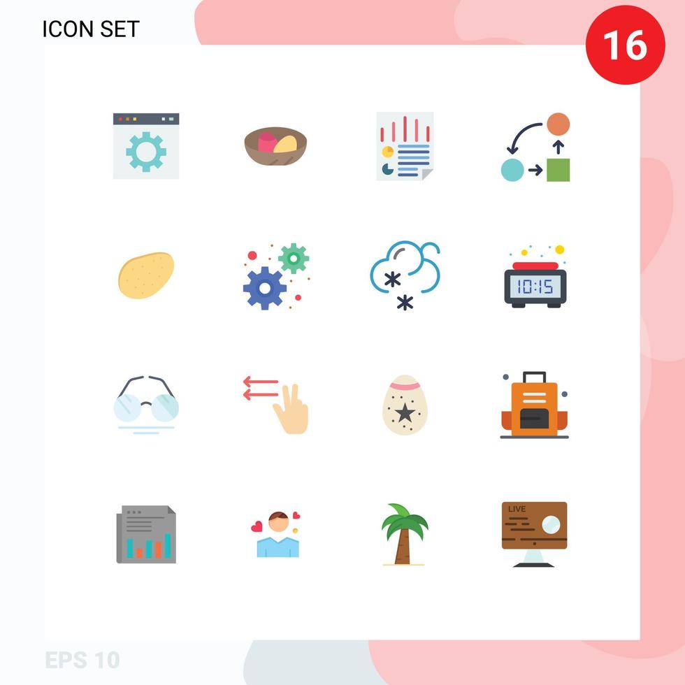 packa av 16 modern platt färger tecken och symboler för webb skriva ut media sådan som planera diagram ägg användare sida redigerbar packa av kreativ vektor design element