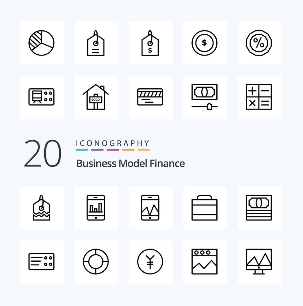 20 finansiera linje ikon packa tycka om mynt diagram miljon Diagram biljett vektor