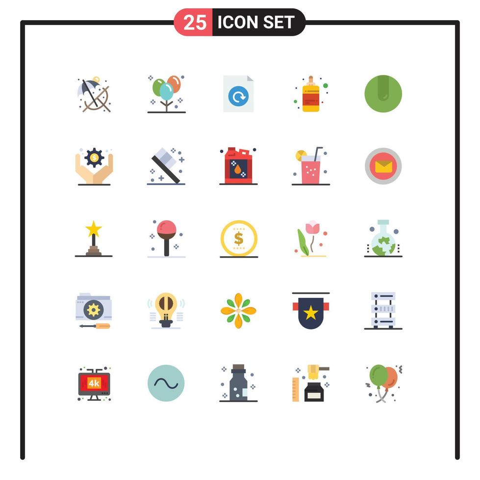 Stock Vector Icon Pack mit 25 Linienzeichen und Symbolen für den Druck von Sportballdokumenten in Farbe editierbare Vektordesign-Elemente