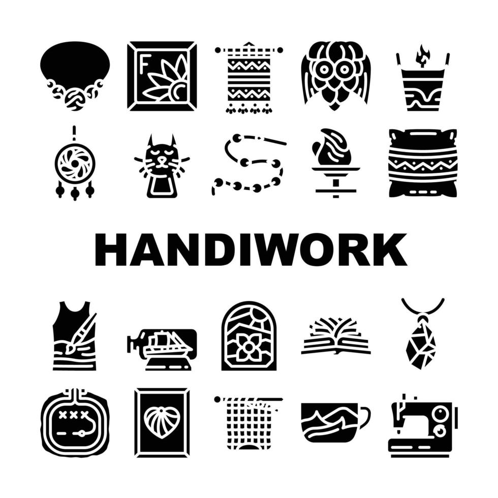 Handwerk Hobby Beruf Symbole Set Vektor