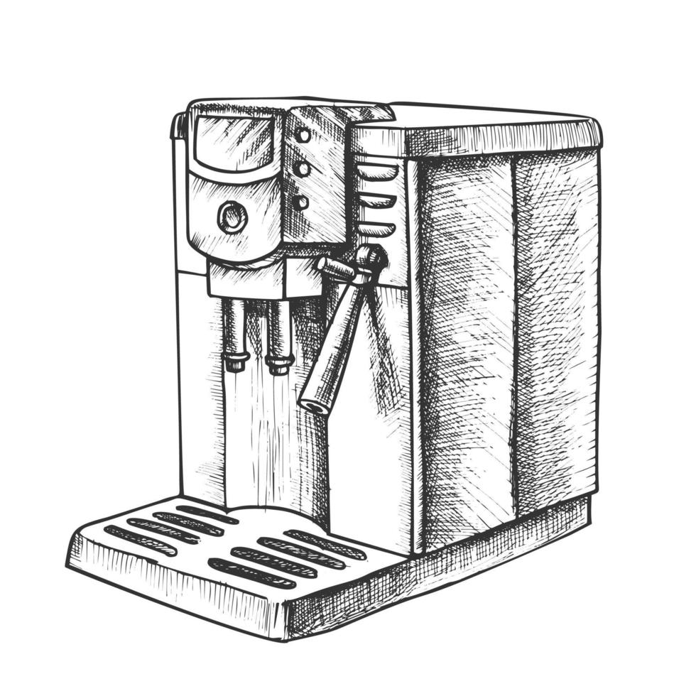 Kaffeemaschine zum Aufbrühen von Heißgetränken Retro-Vektor vektor