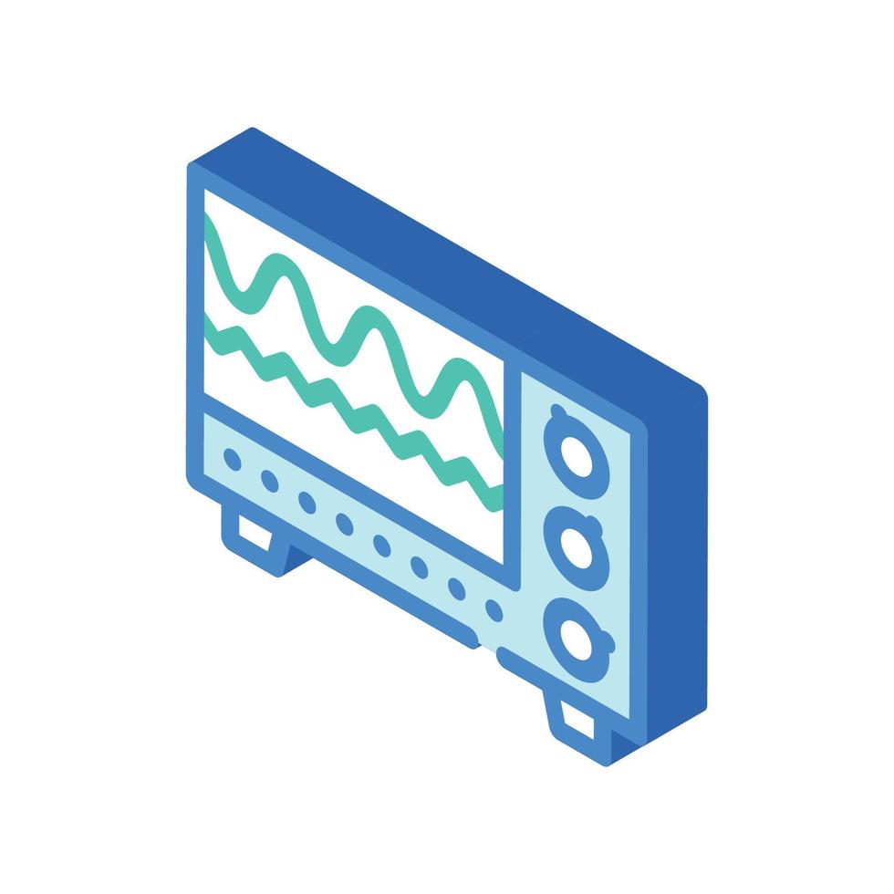 elektromagnetische wellen, die ausrüstung isometrische symbolvektorillustration überprüfen vektor