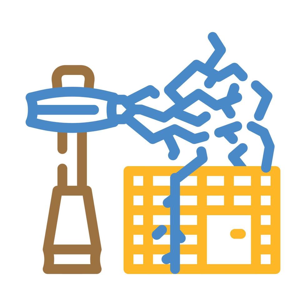 elektromagnetisk Utrustning Färg ikon vektor illustration