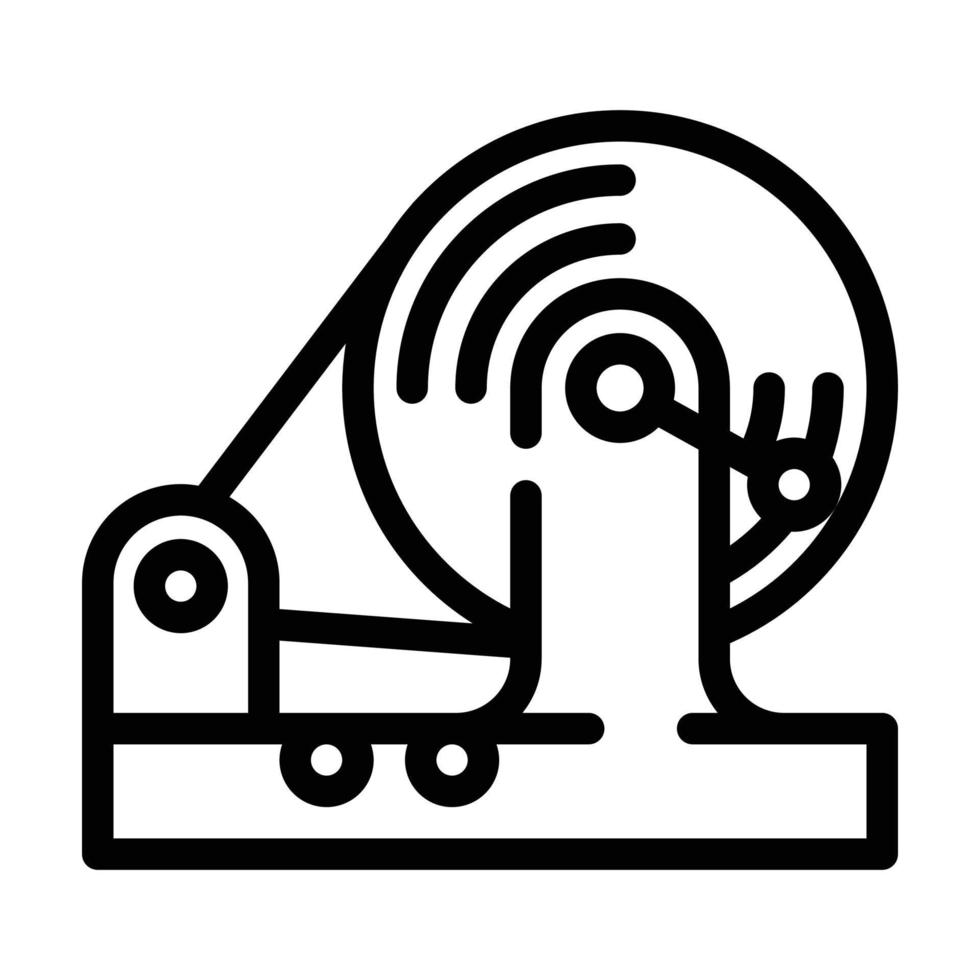 Testgeräte elektromagnetische Linie Symbol Vektor Illustration