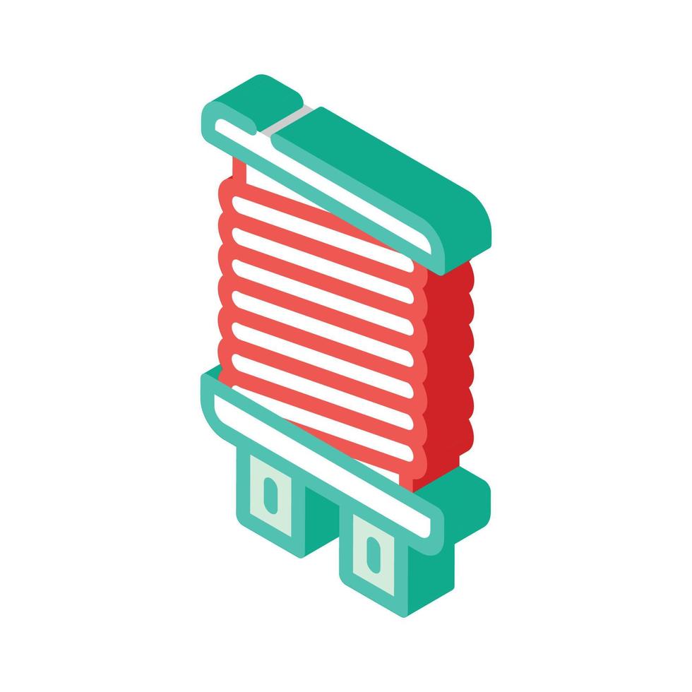 Spule elektromagnetische isometrische Symbolvektorillustration vektor