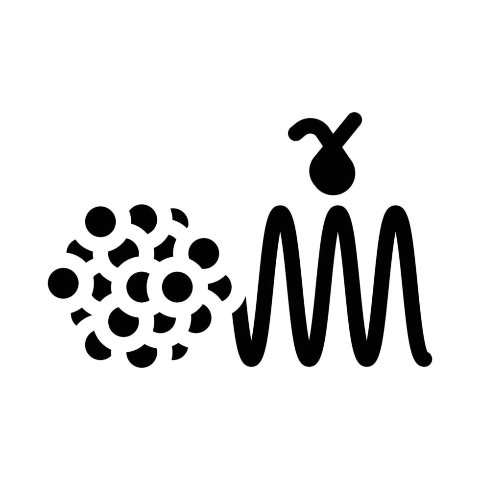 Abbildung des Glyphen-Symbols für elektromagnetische Wellen vektor