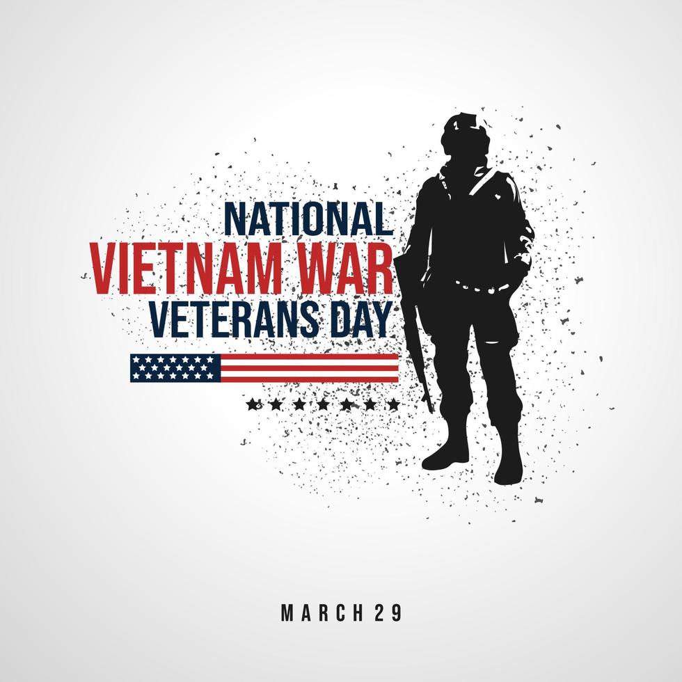 nationell vietnam krig veteraner dag. Mars 29 th i USA vektor