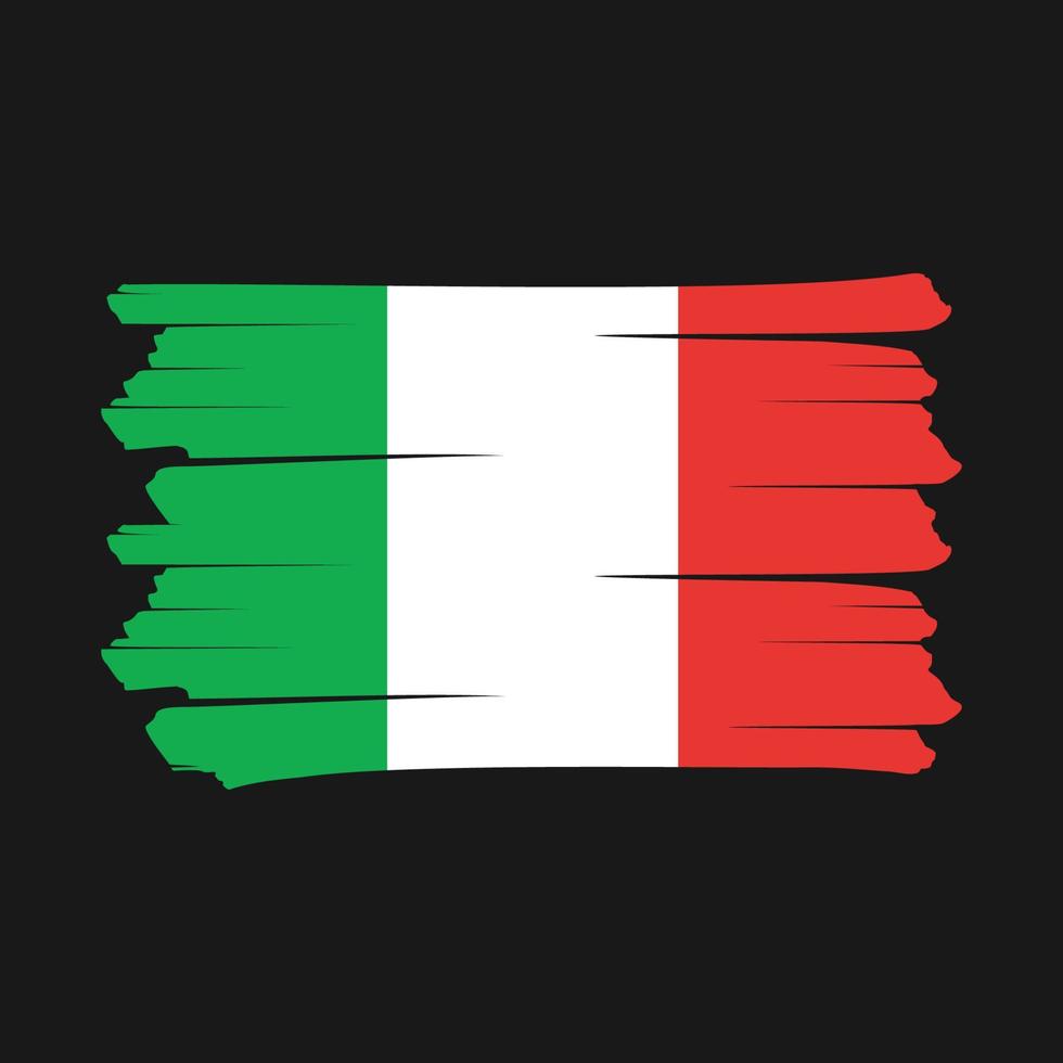 italien flagge bürste vektor