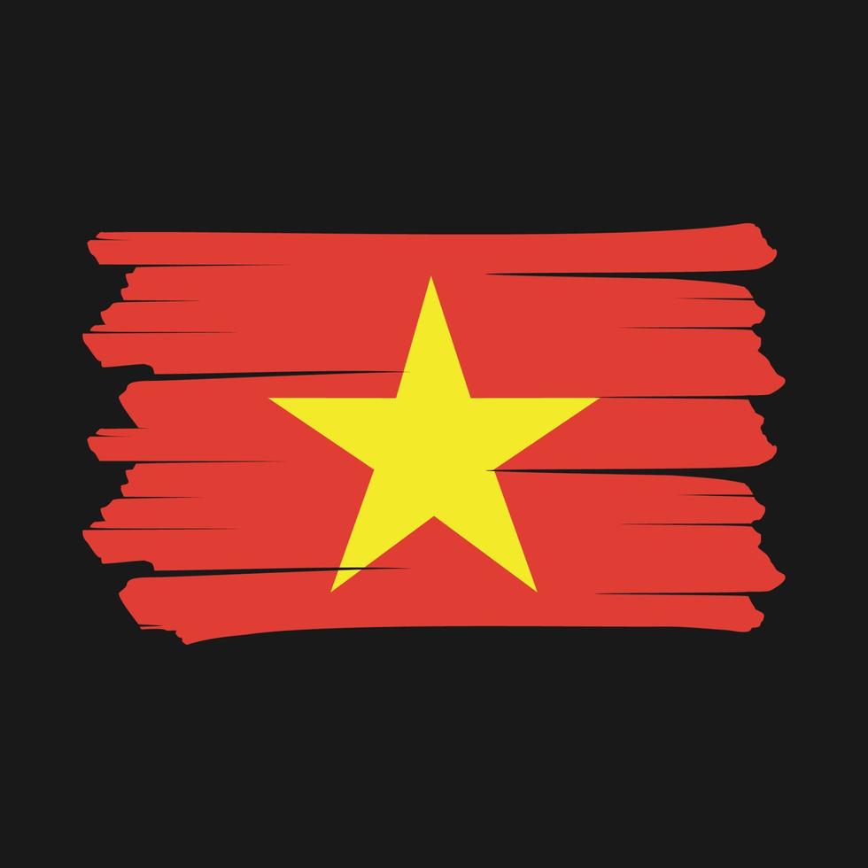 vietnam flaggborste vektor