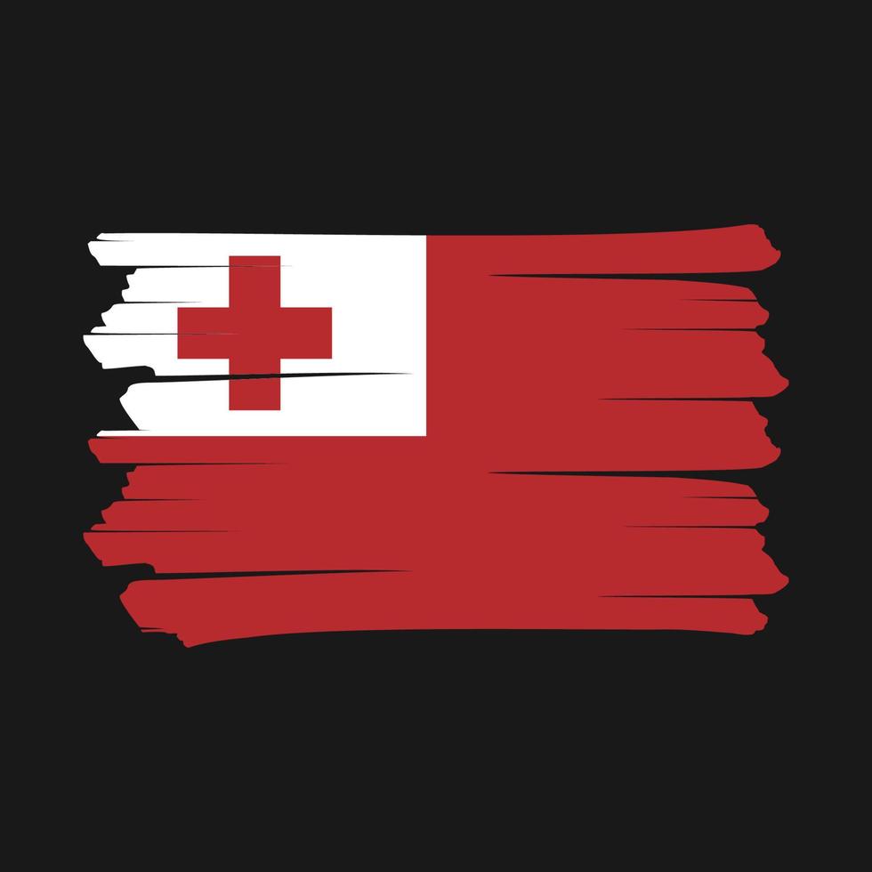 Tonga flagga borste vektor