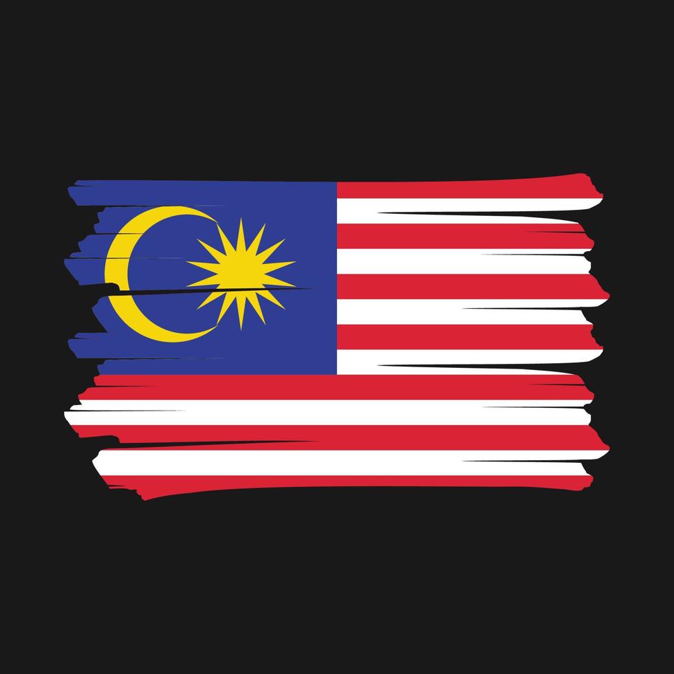 malaysia flaggborste vektor