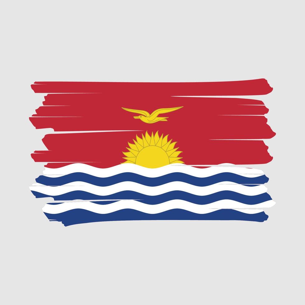 Kiribati-Flagge-Pinsel vektor