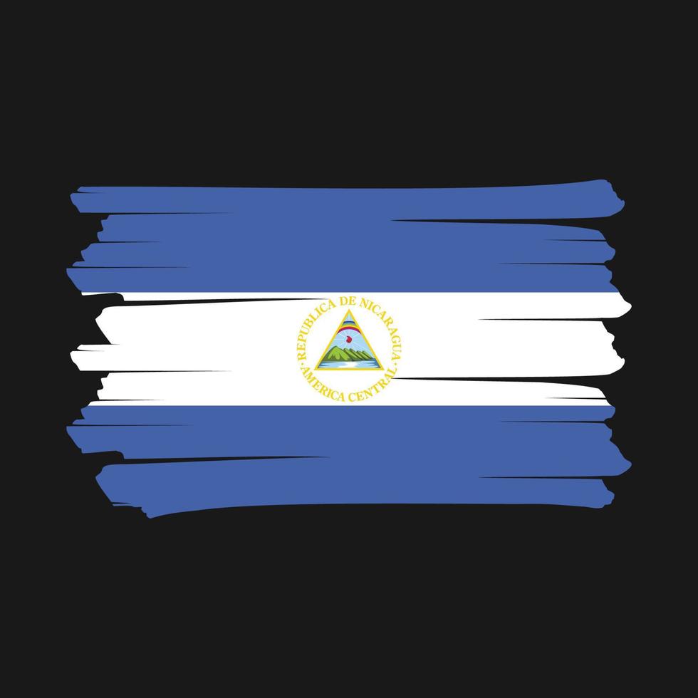 nicaragua flagge bürste vektor