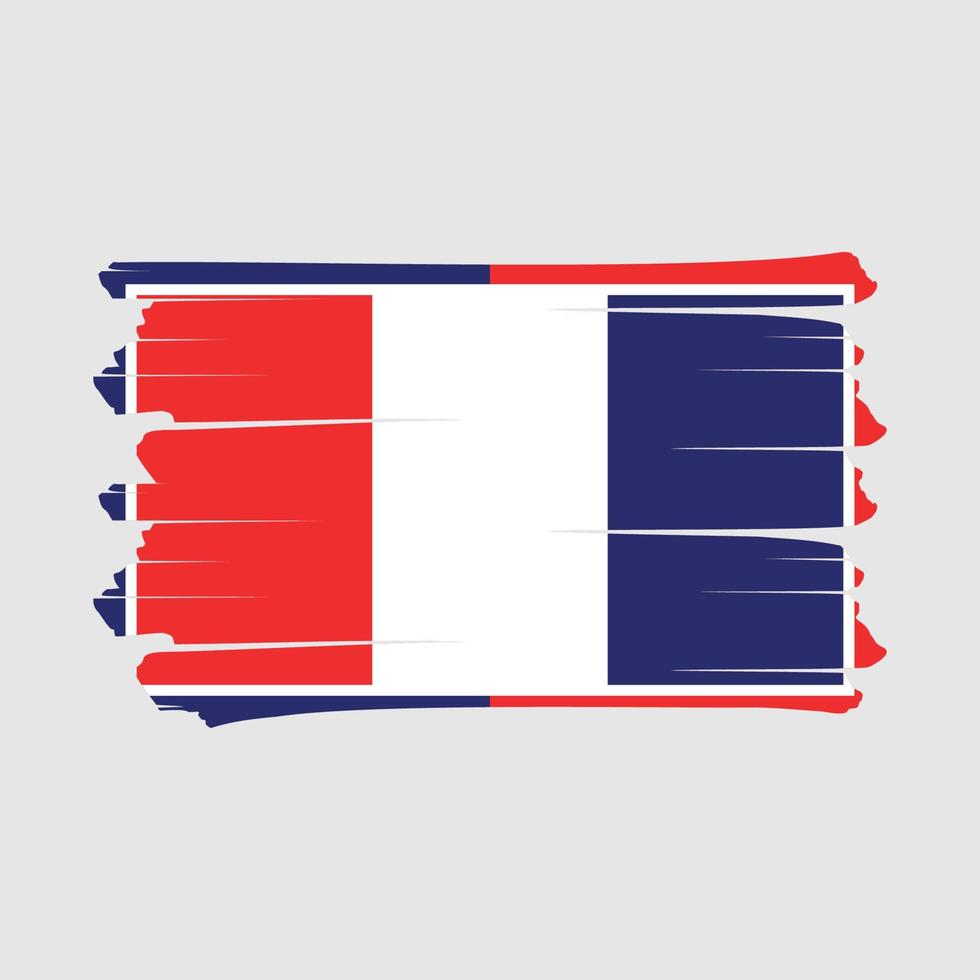 Frankreich Flagge Pinsel vektor