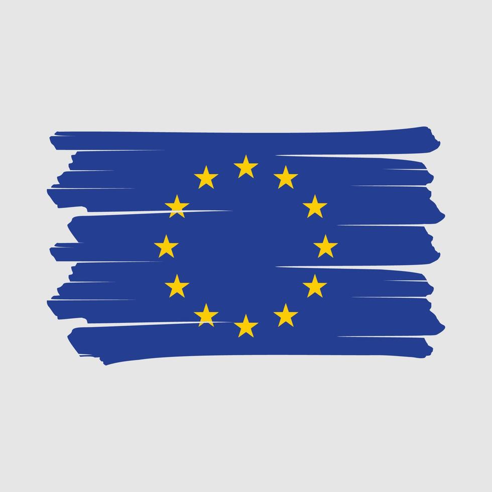 europeisk flagga borsta vektor