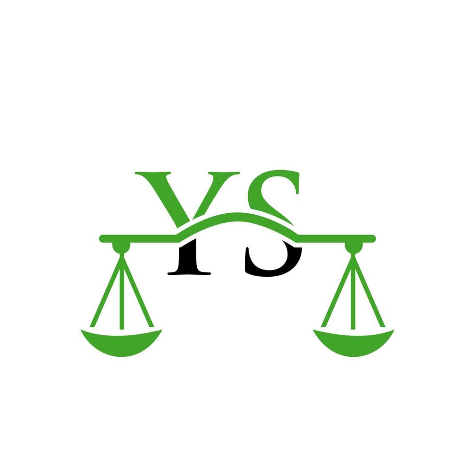 Anwaltskanzlei Buchstabe ys Logo-Design. Anwalt Zeichen vektor